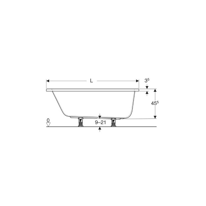 PERFECT Badewanne rechteckig 160x75 cm - weiß
