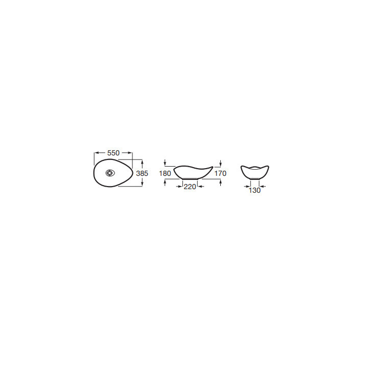 OPTICA Aufsatzwaschtisch ROUND ER 35 cm BIAŁY MAT
