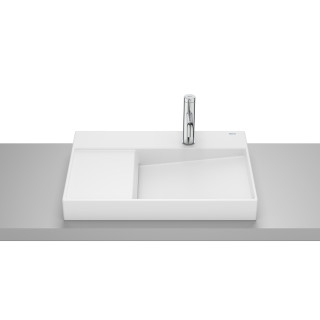HORIZON Aufsatzwaschtisch VIEW 60x42 cm mit Hahnloch CZARNY MAT