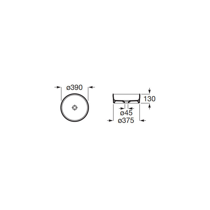 GAP Unterbauwaschtisch rechteckig 55x35 cm Supraglaze®