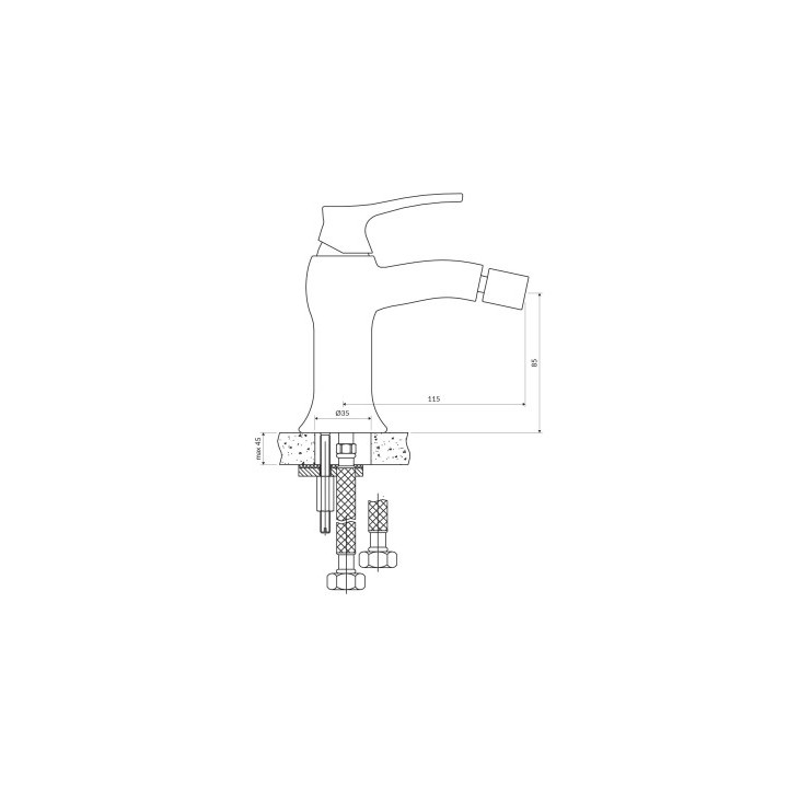 OMNIRES ART DECO Bidetarmatur - Antik Braun
