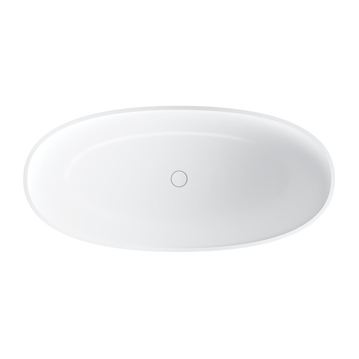 Badewanne freistehend OMNIRES SHELL M+, 160x75 cm, mit Siphon - weiß Glanz