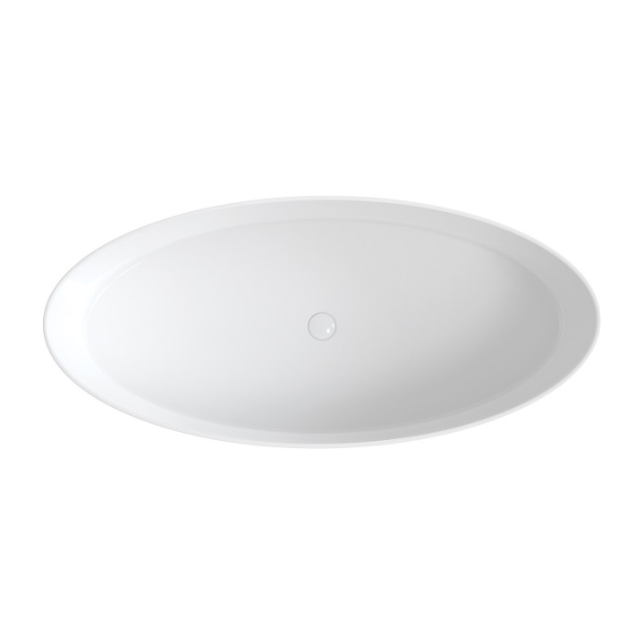  Badewanne freistehend OMNIRES ROMA M+, 159 x 72 cm - weiß Glanz 