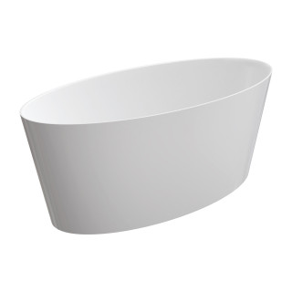  Badewanne freistehend OMNIRES ROMA M+, 159 x 72 cm - weiß Glanz 