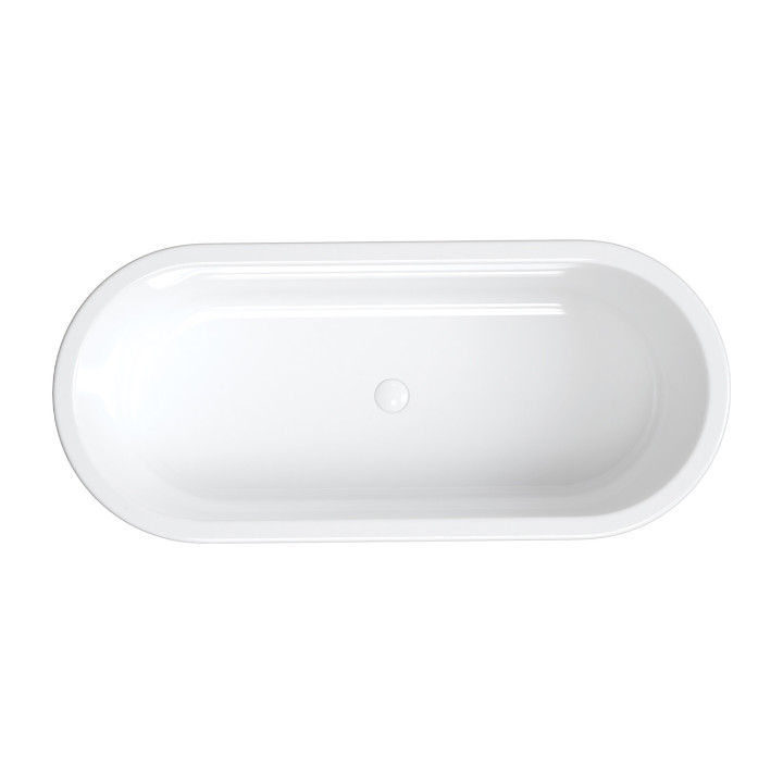 Badewanne freistehend OMNIRES PARIS M+, 156 x 69 cm - weiß Glanz