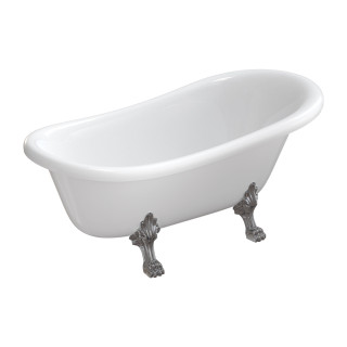 Badewanne freistehend OMNIRES ATENA COMFORT M+, 157 x77 cm - weiß Glanz