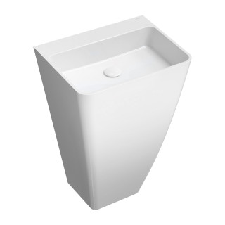 Waschtisch freistehend OMNIRES PARMA M+ , 55 x 43 cm - weiß / schwarz Glanz