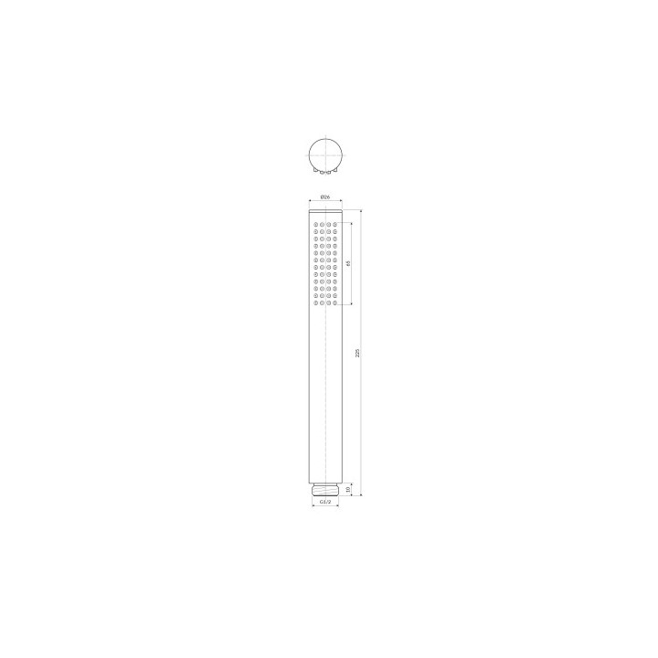 Rączka Dusch- OMNIRES MICROPHONE - Chrom