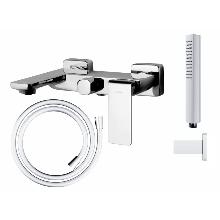 Set Wannen- prysznicowy Corsan Trino Chromowana Armatur mit Auslauf i Handbrause Dusch-