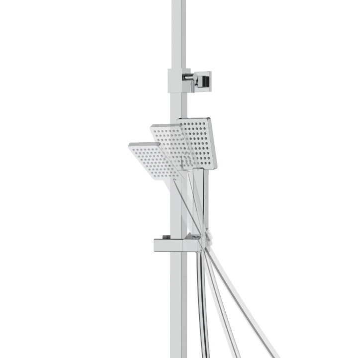 Brause- Brausestange Corsan Ango Chrom CMN02TCH quadratisch Kopfbrause mit Armatur termostatyczną