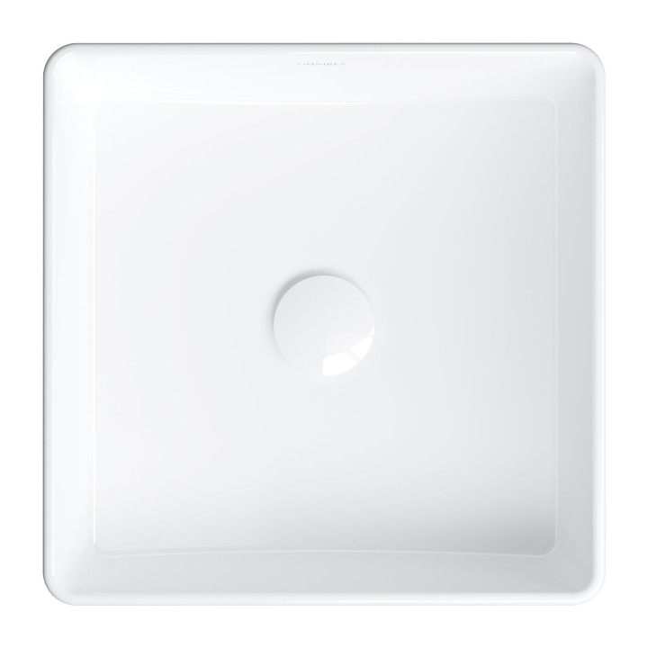 Aufsatzwaschtisch OMNIRES PASADENA , 36 x 36 cm -  weiß Glanz