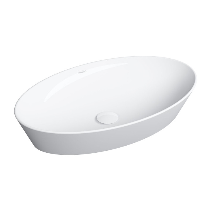 Aufsatzwaschtisch OMNIRES LAREDO, 61 x 37 cm - weiß Glanz