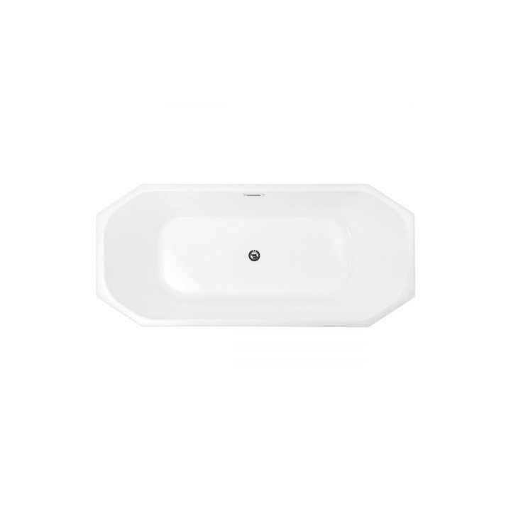Oltens Inga Badewanne freistehend 170x80 cm oval Acryl- - weiß