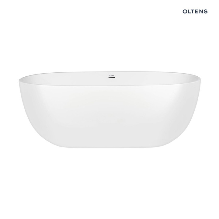 Oltens Inga Badewanne freistehend 157x75 cm oval Acryl- - weiß