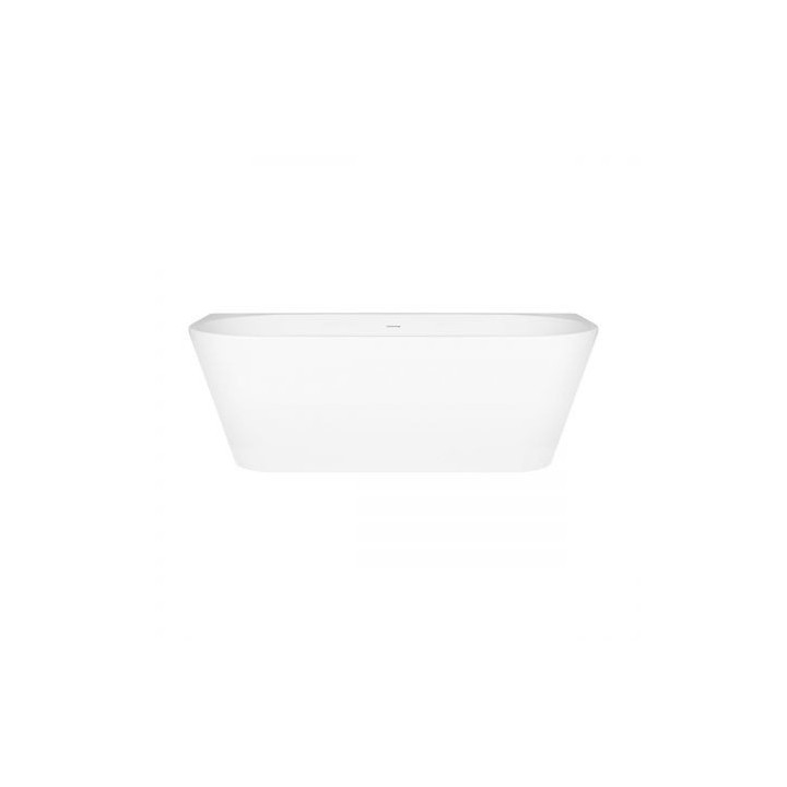 Oltens Delva Badewanne zur Wandmontage 150x70 cm Acryl- oval - weiß