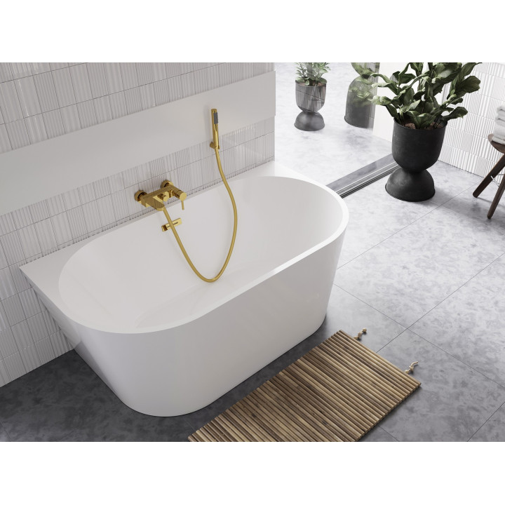 Badewanne zur Wandmontage Besco Vica, 170x80cm, Acryl-, weiß
