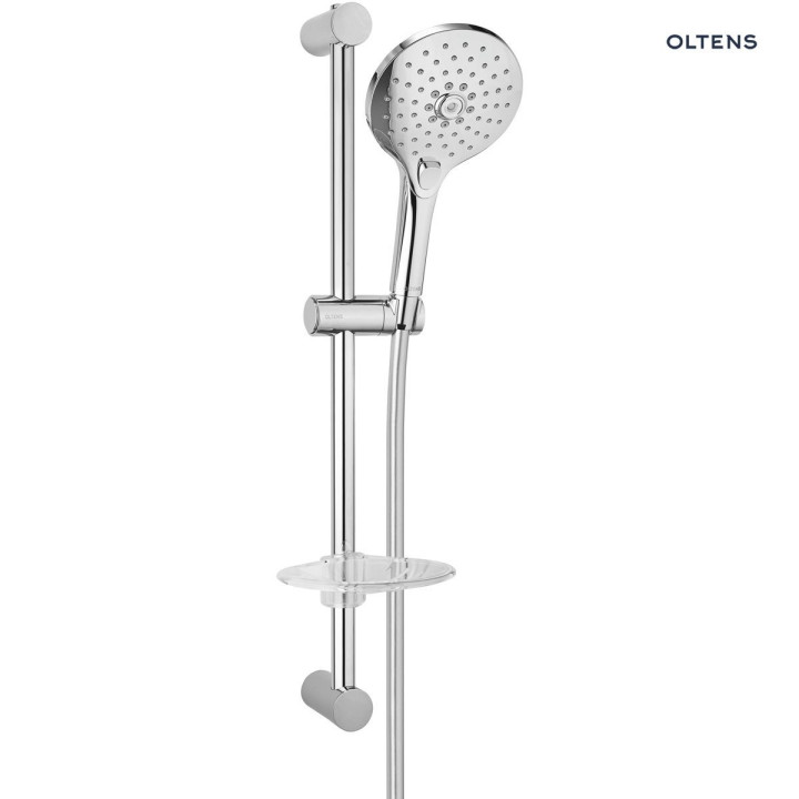 Dusch-set Oltens Driva EasyClick Alling 60 mit Seifenschale - golden Glanz/weiß