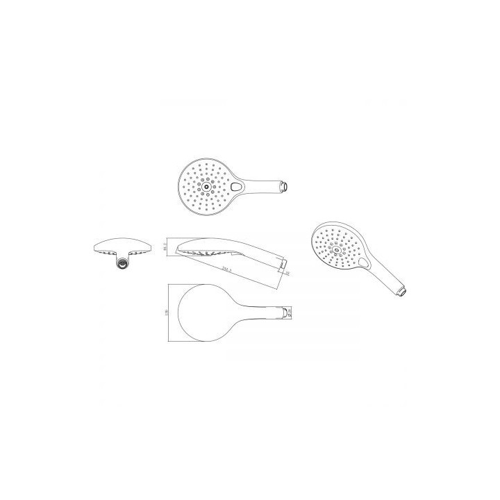 Dusch-set Oltens Driva EasyClick Alling 60 mit Seifenschale - golden Glanz/weiß