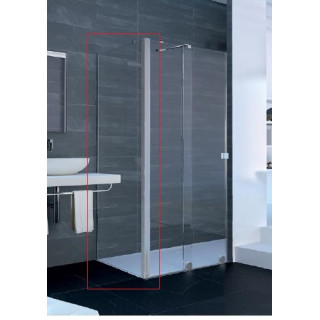 Seitenwand Huppe Xtensa pure 900 do Walk-In Tür suwanych 1-częściowych mit Festsegment, Glas transparent Anti-Plaque, profil Bla