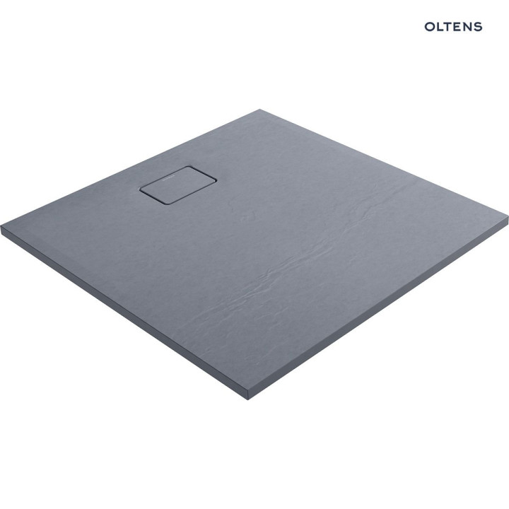Oltens Bergytan Duschwanne quadratisch 100x100 cm RockSurface - weiß