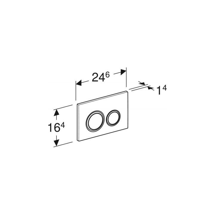 Spültaste Geberit Sigma 50 Betätigungs- von vorne - beton/Messing