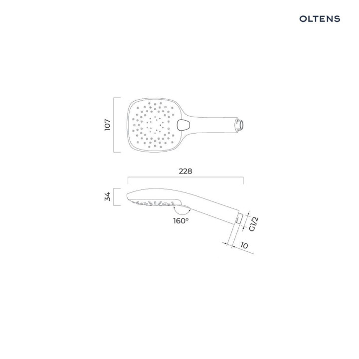 Oltens Driva EasyClick (S) Handbrause - schwarz