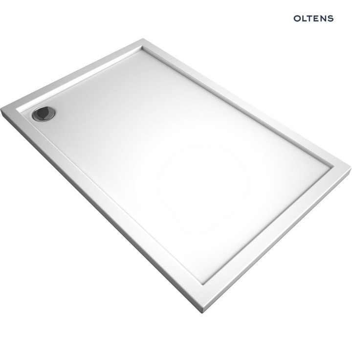 Oltens Superior Acryl-Duschwanne 120x90 cm rechteckig - weiß