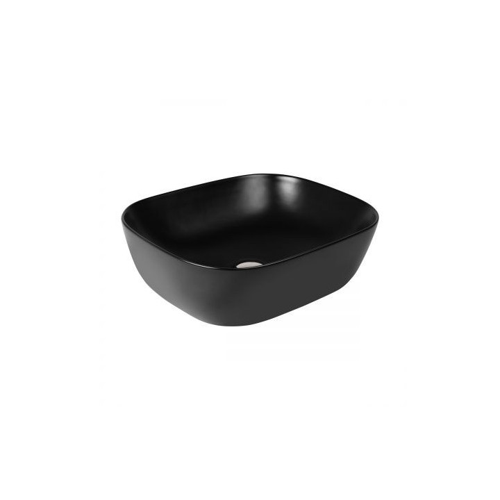 Oltens Hamnes Waschtisch 49x39,5 cm Aufsatz oval - schwarz matt
