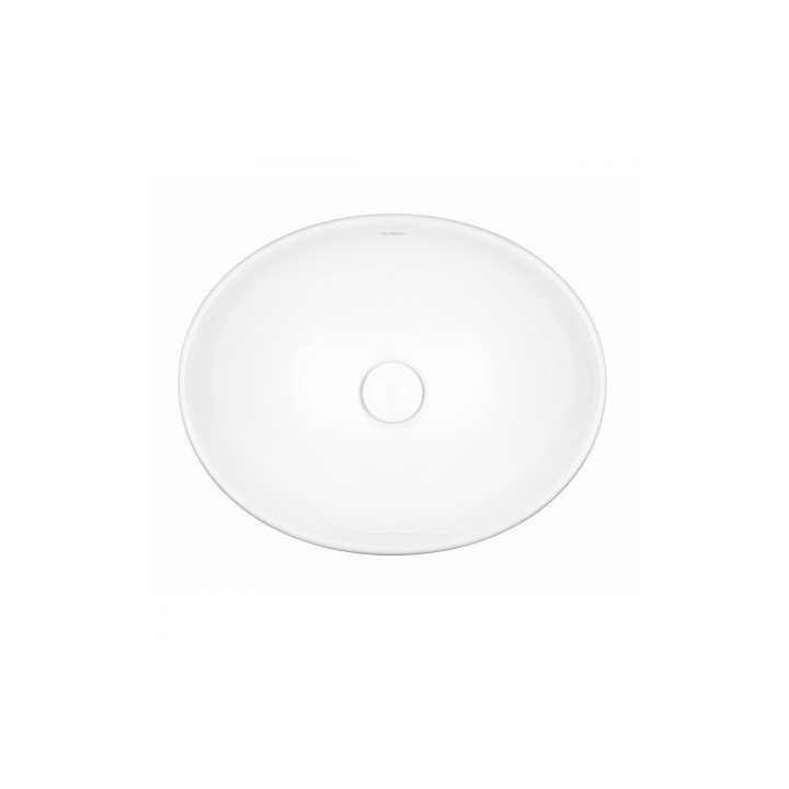 Oltens Etne Waschtisch 40x33 cm Aufsatz oval - weiß