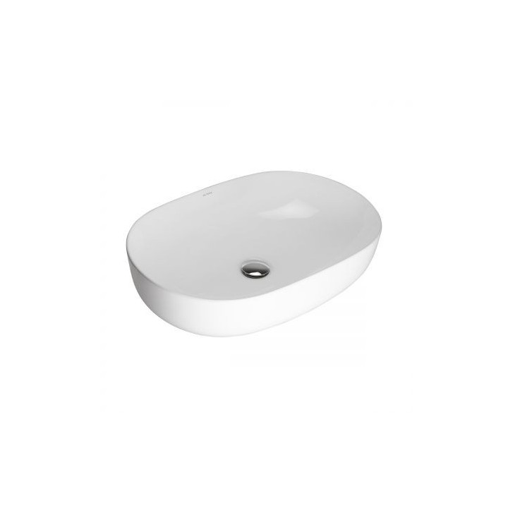 Oltens Hamnes Thin Aufsatzwaschtisch oval 60,5 x 41,5 cm - weiß