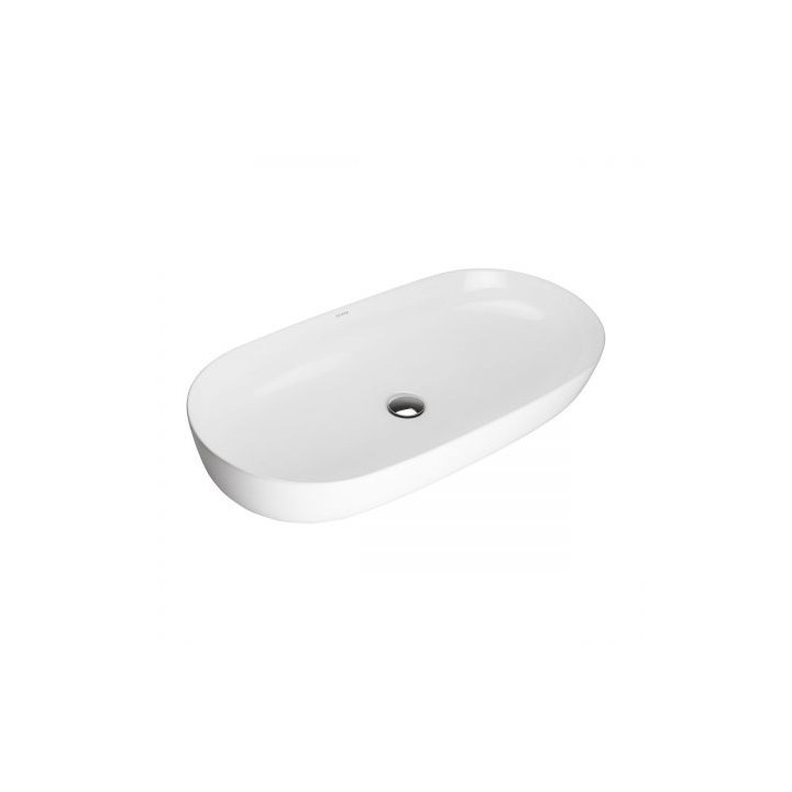 Oltens Hamnes Thin Aufsatzwaschtisch oval 80 x 40 cm - weiß