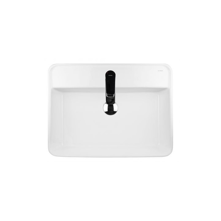 Oltens Duve Waschtisch 58x43,5 cm Aufsatz rechteckig - weiß