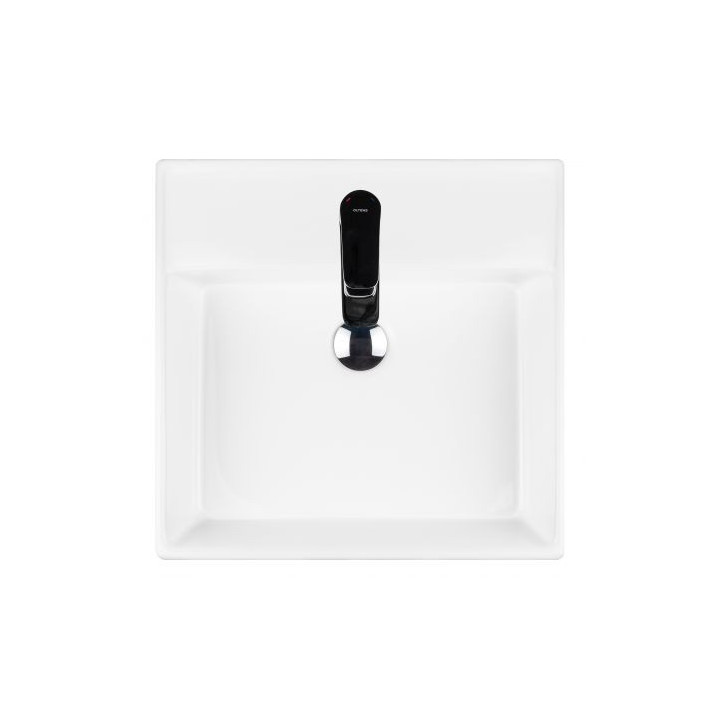 Oltens Hyls Waschtisch 47 cm Aufsatz quadratisch mit Schicht SmartClean - weiß 