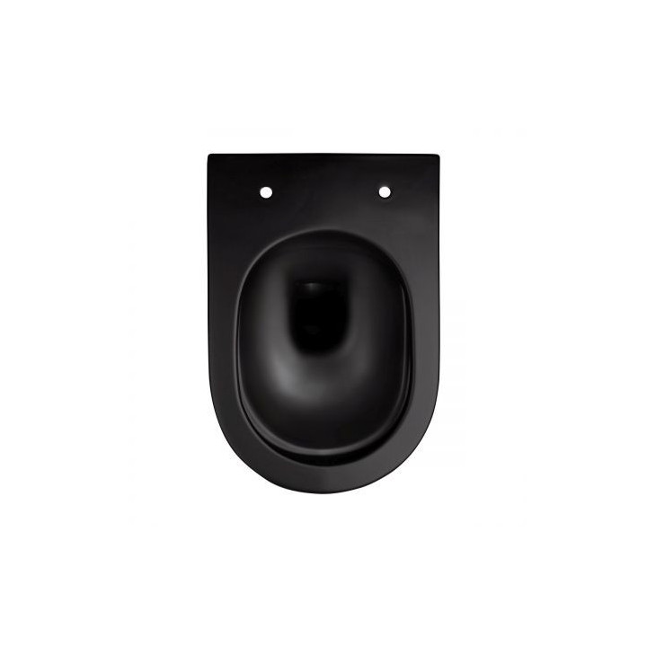 Set Oltens Hamnes Becken WC hängend PureRim  mit WC-Sitz mit Softclosing Ovan Slim - schwarz 
