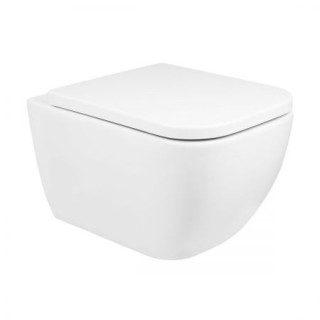 Set Oltens Vernal Becken WC hängend PureRim mit Schicht SmartClean mit WC-Sitz mit Softclosing Slim 