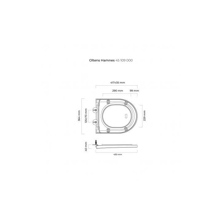 Oltens Hamnes WC-Sitz hart mit Softclosing - weiß
