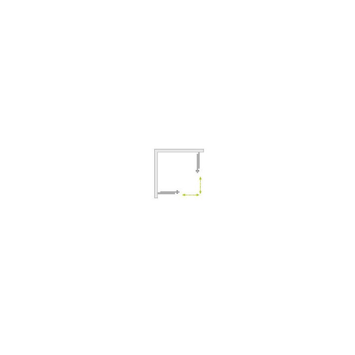 Teil links Kabine Radaway Essenza Pro PDD, 800x2000mm, Glas transparent, profil Chrom