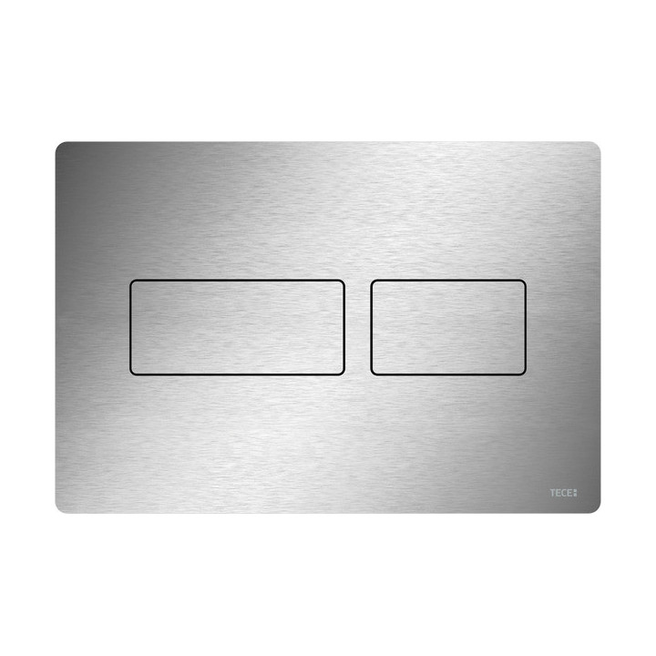 Spültaste TECEsquare do WC - Glas weiß, Betätigungstasten Chrom Glanz