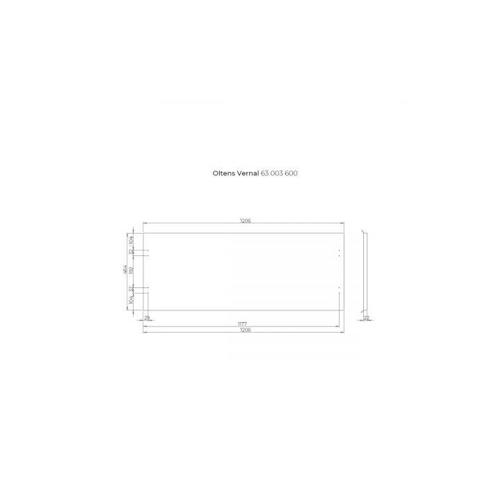 Oltens Vernal blat 120 cm naszafkowy - Eiche