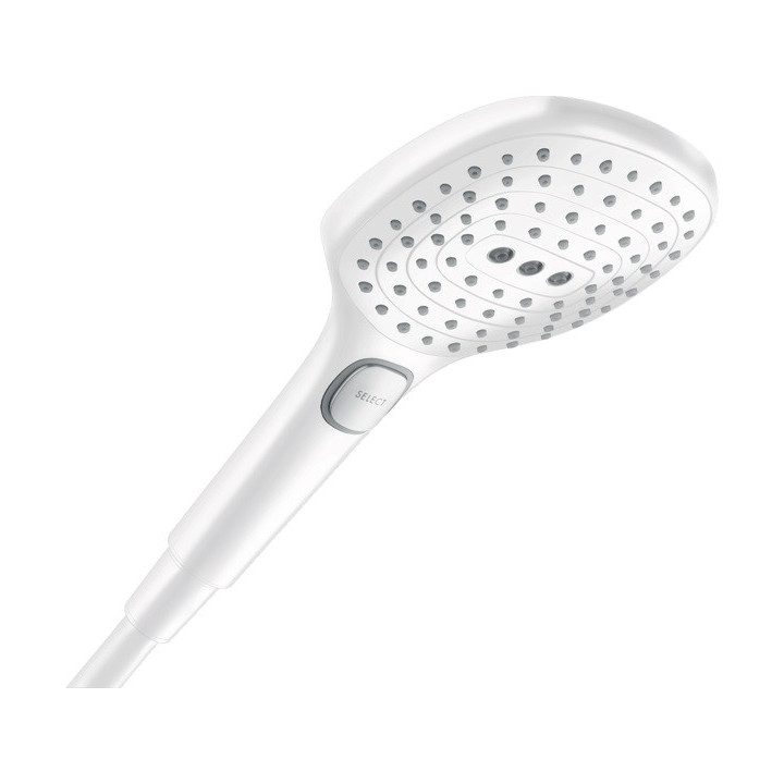 Handbrause/ Tellerkopfbrause Hansgrohe Raindance Select S 150 3jet, DN 15 EcoSmart 9 l/min, weiß/Chrom