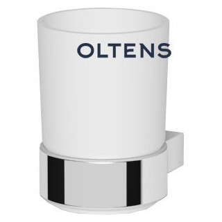 Oltens Tved Glas mit Halter - Glas szronione/Chrom