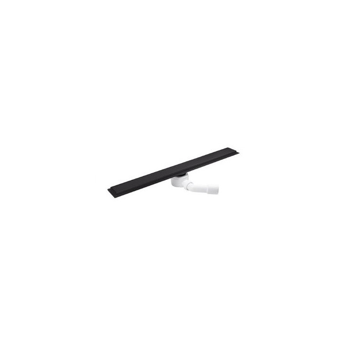 Oltens Langan 70  Abfluss prysznicowy liniowy 70 cm mit Flansch mit Rost odwracalnym - schwarz matt
