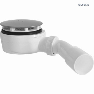 Oltens Pite Turbo Ablaufgarnitur für Duschwanne Abfluss 90 mm plastikowy - schwarz matt
