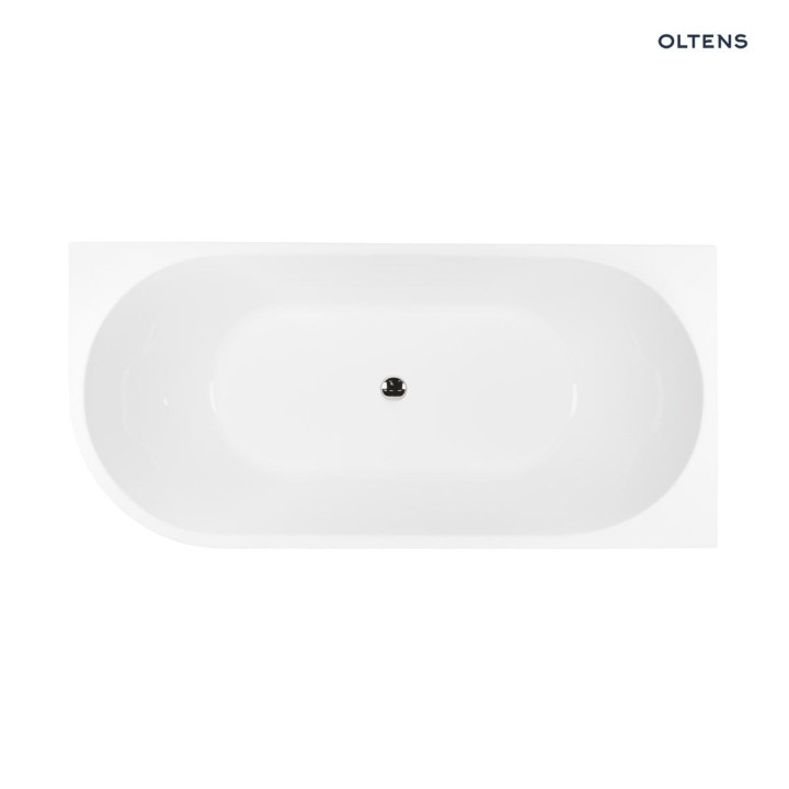 Oltens Delva Badewanne freistehend Eck- 170x80 cm links - weiß