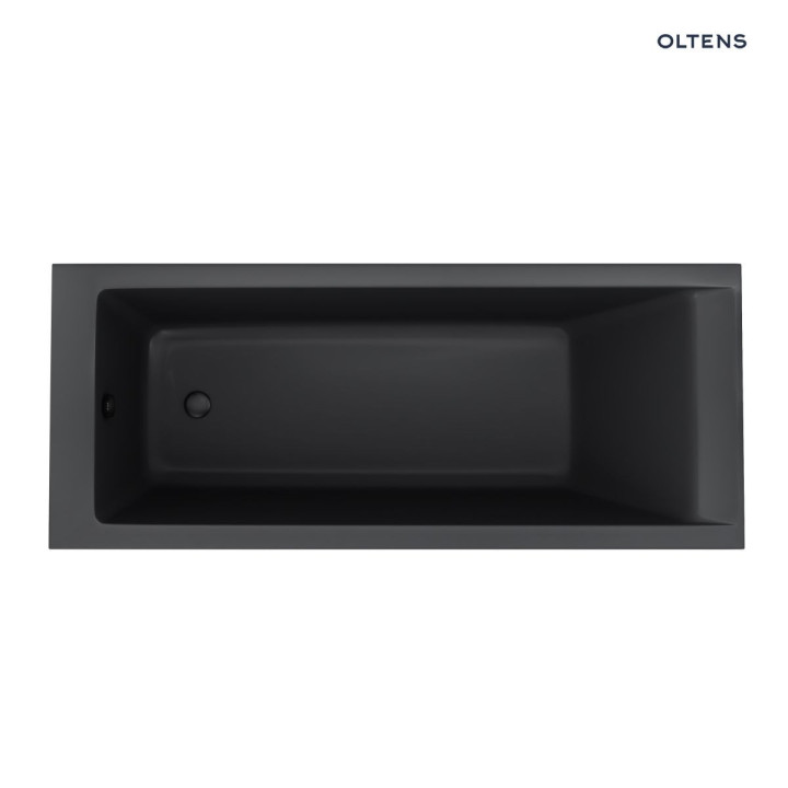 Oltens Langfoss Badewanne Acryl- 140x70 rechteckig - schwarz matt 