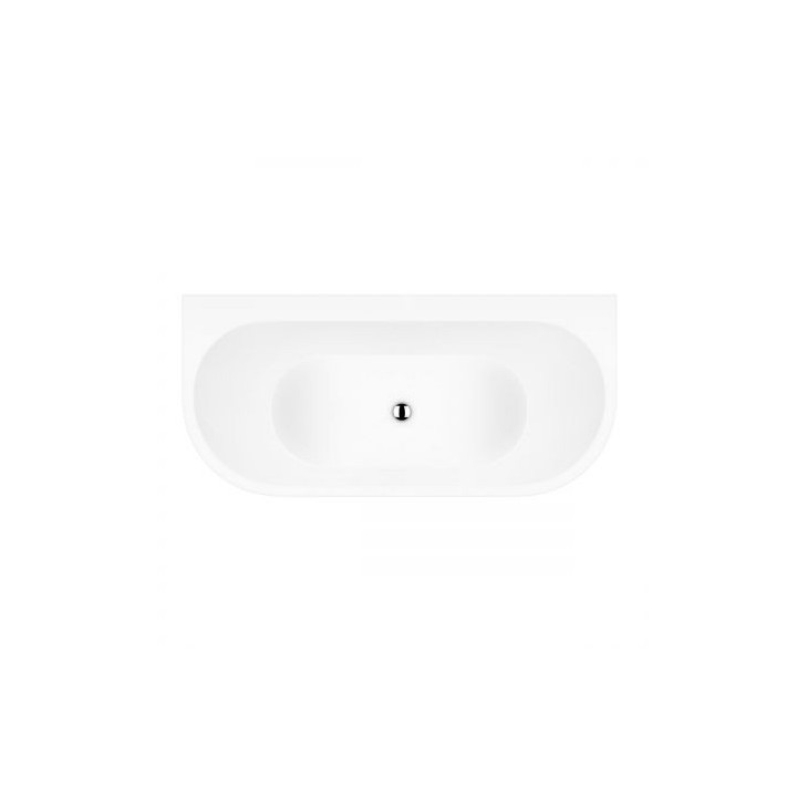 Oltens Hulda Badewanne freistehend zur Wandmontage 160x75 cm Acryl- - weiß
