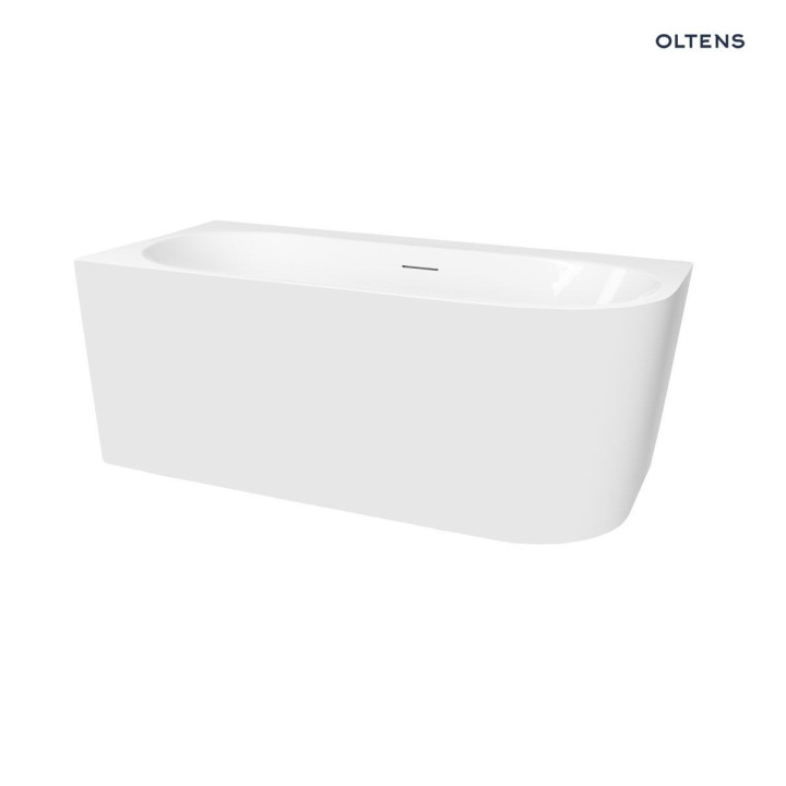 Oltens Hulda Eck-Badewanne 160x75 cm rechts Acryl- - weiß Glanz