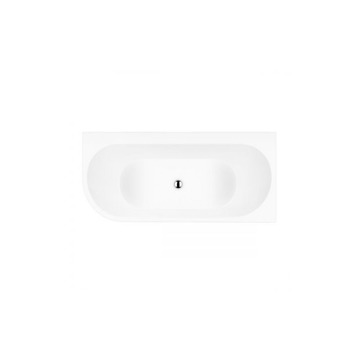 Oltens Hulda Eck-Badewanne 160x75 cm links Acryl- - weiß Glanz