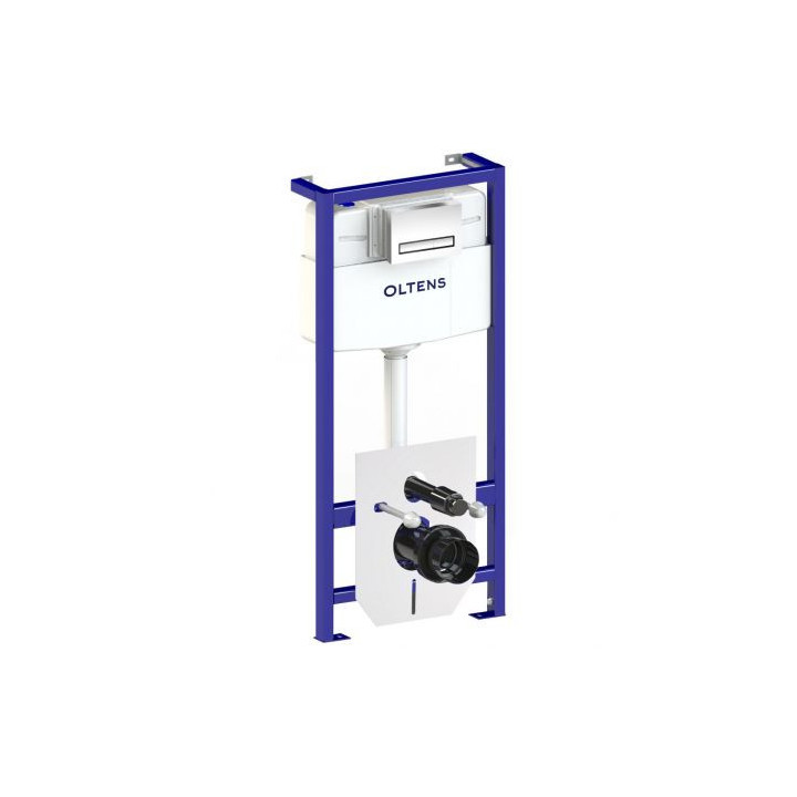 Set Oltens Triberg Hamnes Torne 7w1 Unterputz-Gestell Becken mit Sitz 42014000 i Spültaste Chrom glänzend