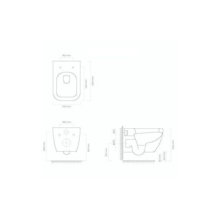 Set Oltens Triberg Jog Torne 7w1 Unterputz-Gestell Becken mit Sitz 42005000 i Spültaste Chrom glänzend